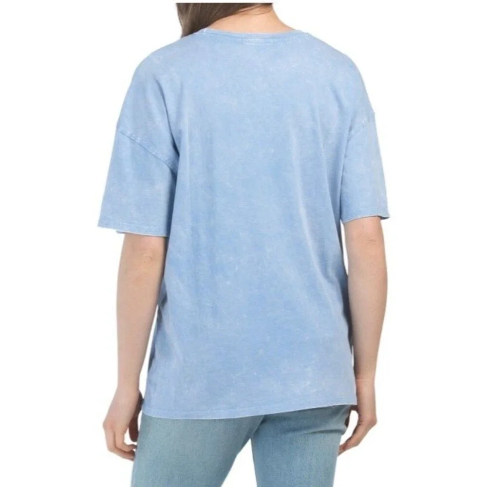 7 For All Mankind Women's Destructed Oversized Tee T Shirt Size M - Picture 2 of 2